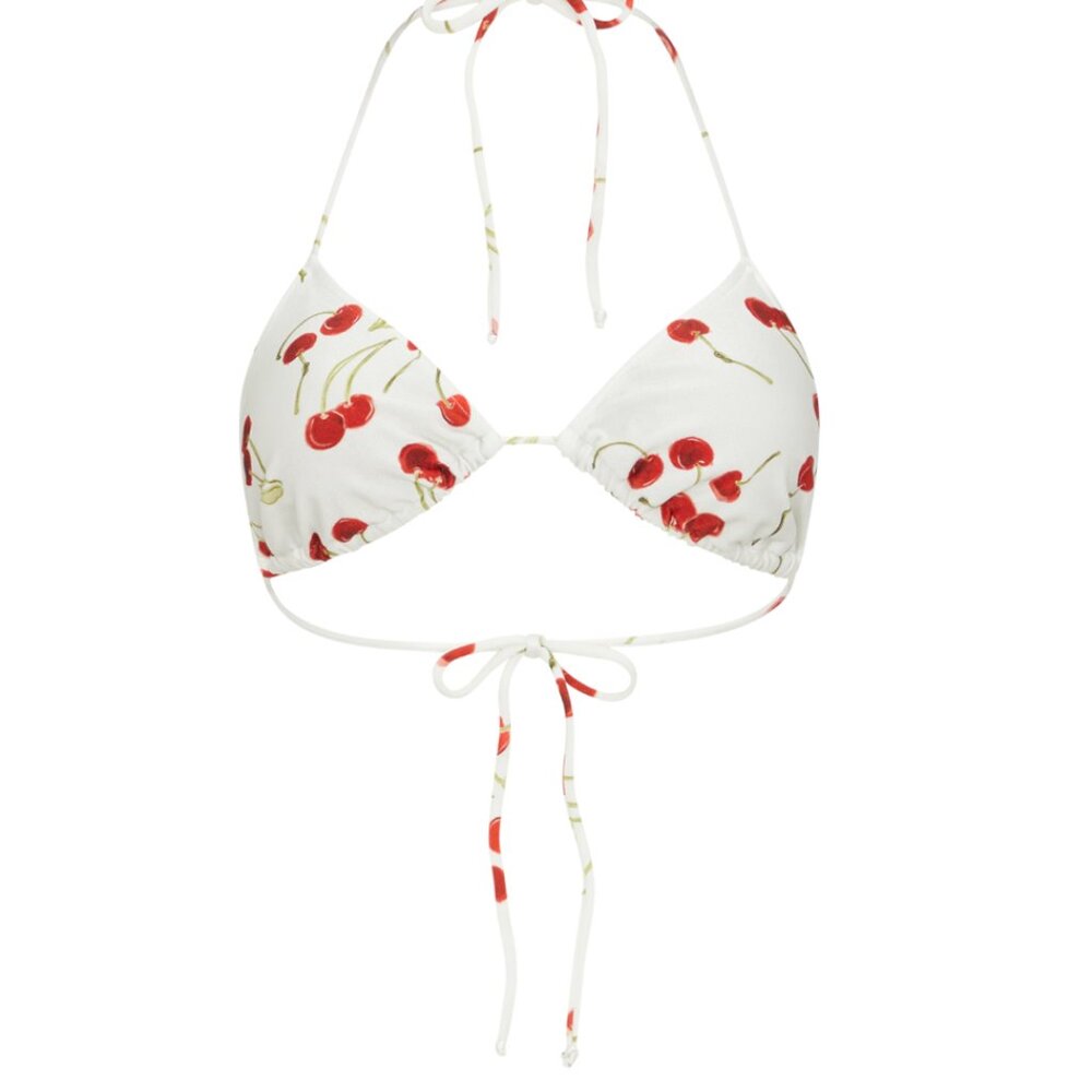 Adriana Degreas P/S Small - Cherry Bomb Triangle Bikini Top & Bottom, NEW - Picture 4 of 9